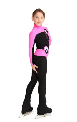 IceDress Figure Skating Jacket - Thermal - Bubble Gum (Black, Hot Pink) -Figure Skating Equipment Shop 4 69511 00903.1601498526