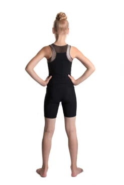 Icedress - Racerback Tank And Shorts (Black And Beige) -Figure Skating Equipment Shop 5.1672313706 34502.1672314815