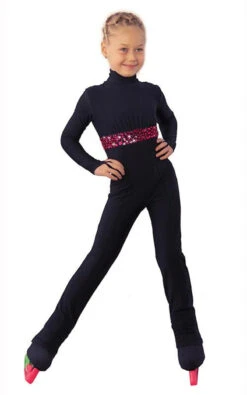 IceDress - Figure Skating Training Overalls -Style (Dark Gray-Blue)