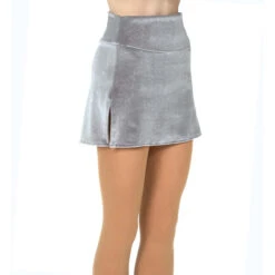 Jerry's 514 Shimmer Velvet Box Figure Skating Skirts - Silver