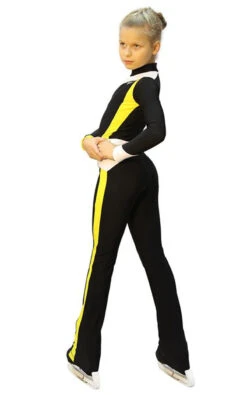 IceDress - Figure Skating Training Overalls - Skating (Black, Yellow And White) -Figure Skating Equipment Shop 57da2420fb4c 43322 58721.1582485852