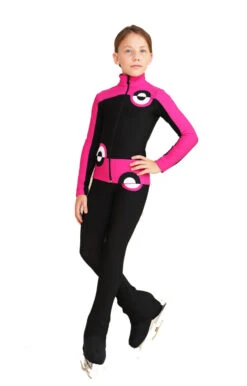 IceDress Figure Skating Pants - Thermal - Bubble Gum (Black, Fuchsia) -Figure Skating Equipment Shop 5cfa44171052 03252 85868 66036.1601498557