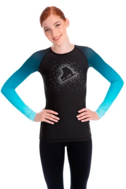 Elite Xpression - Faded Pastel Sprinkle Skate Top - Blue -Figure Skating Equipment Shop 5fe485fd08cc 91459.1629362982