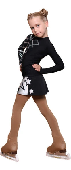 IceDress - Figure Skating Skirts - Rock Star (Silver With Black) -Figure Skating Equipment Shop 6df816f8a111 02631.1601464384