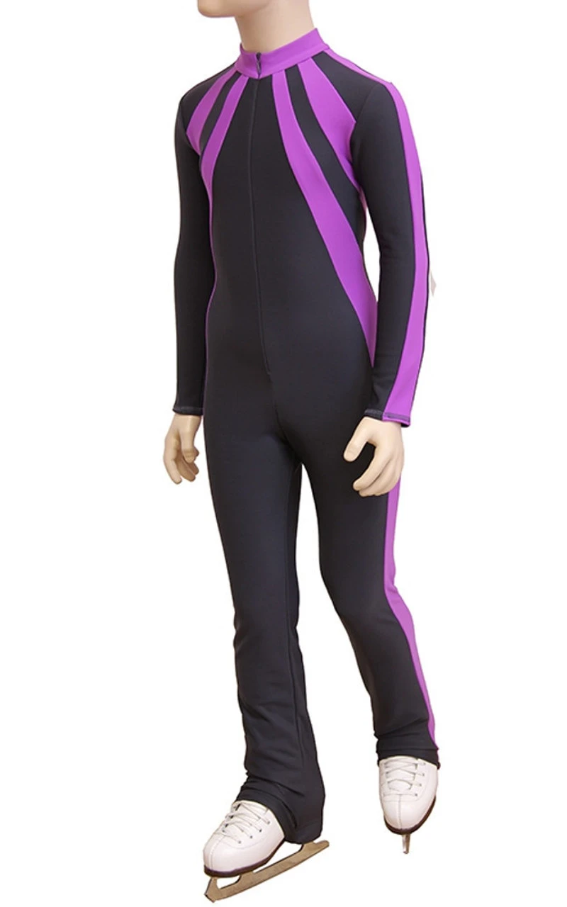 IceDress - Figure Skating Training Overalls -Sweetheart (Gray And Purple) 5 IceDress - Figure Skating Training Overalls -Sweetheart (Gray And Purple) - Image 3