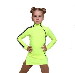 IceDress Figure Skating Skirt - Thermal - Olympus (Lime With Black Lamps) -Figure Skating Equipment Shop 6e989f9be298 82973 94703.1668546556