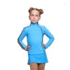 IceDress Figure Skating Skirt - Thermal - Olympus (Blue With Black Lamps)