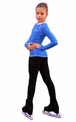 IceDress - Figure Skating Longsleeve (Blue With White) -Figure Skating Equipment Shop 73596545548e 94996 08461 16934.1582459776