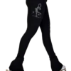 ChloeNoel P622F All Black 3" Waist Band Light Weight Fleece Figure Skating Pants W/ Mini Lay-Back Skater Crystals Combination -Figure Skating Equipment Shop 74d731fa3cfe 56460.1655362662