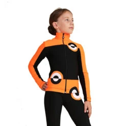 IceDress Figure Skating Jacket - Thermal - Bubble Gum (Black, Fluorescent Orange) -Figure Skating Equipment Shop 7984bc321844 30564 34985.1601498521