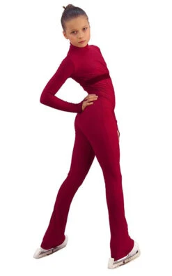 IceDress Figure Skating Overalls - Thermal - Style (Bordeaux With Velvet Trim) -Figure Skating Equipment Shop 81391651751f 77802 63769 52500.1582479523