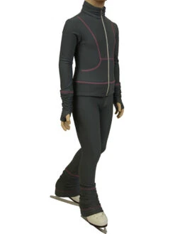 IceDress Figure Skating Thermal Jacket - Drape (Gray)