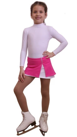 IceDress - Figure Skating Skirts - Rogue (Pink And White)