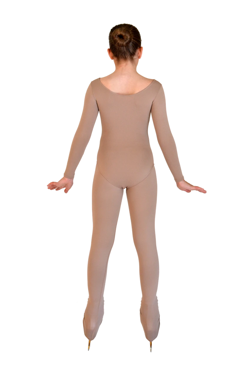 ChloeNoel BL02 Bodywear Long Sleeved Leotard (Nude) - Image 2