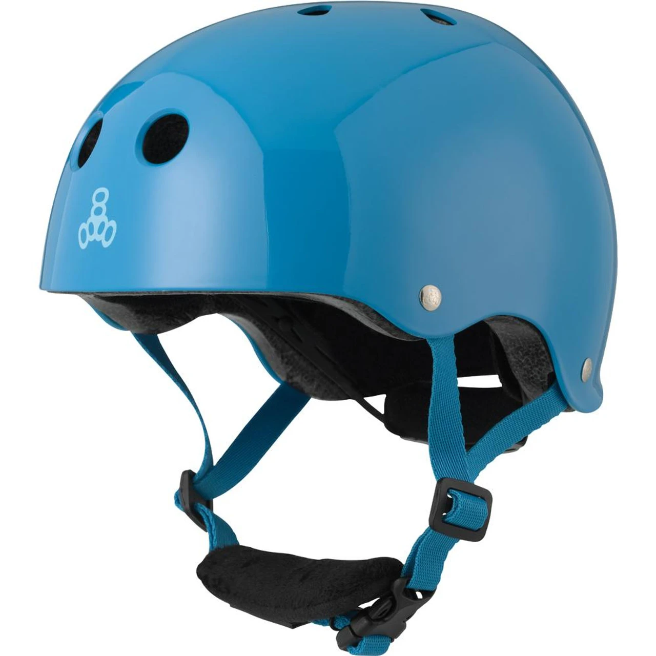 Triple Eight LIL 8 Dual Certified Sweatsaver Kids Rollerskating Helmet - Blue Glossy (One Size - Toddler 5+) 3 Triple Eight LIL 8 Dual Certified Sweatsaver Kids Rollerskating Helmet - Blue Glossy (One Size - Toddler 5+)