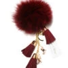 Ice Skating Jewelry - Fluffy & Burgundy Keychain -Figure Skating Equipment Shop Fluffy Burgundy 41419.1578915034