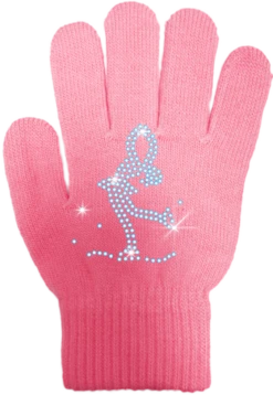 ChloeNoel Ice Skating Gloves - GV22 (Mini Lay-Back Skater Crystals)