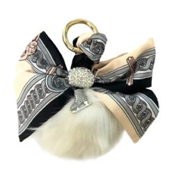 Bow Keychain - White