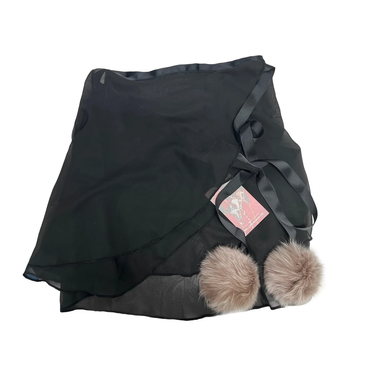 Fluffy Wrap Skirt (Black) 4 Fluffy Wrap Skirt (Black) - Image 2