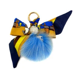 Bow Keychain - Blue