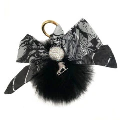 Bow Keychain - Black