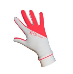 IceDress - Thermal Figure Skating Gloves "IceDress-Sport" (White And Coral)