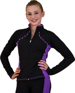 ChloeNoel JS08 Supplex Rider Style Figure Skating Jacket -Figure Skating Equipment Shop JS08 PR crystals web 25996.1666907381