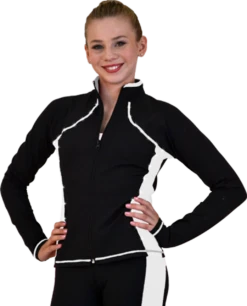 ChloeNoel JS08 Supplex Rider Style Figure Skating Jacket -Figure Skating Equipment Shop JS08 WW crystals web 84951.1666907381
