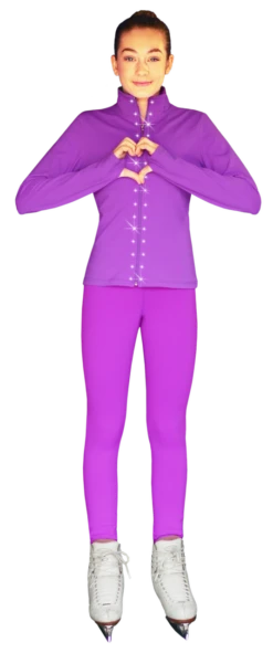 ChloeNoel JS735 Solid Color Elite Figure Skating Jacket W/ Thumb Holes W/ Thumb Holes And Swarovski Crystal Design -Figure Skating Equipment Shop JS735 PS711 PW Crystals 92812.1685561723