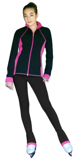 ChloeNoel JS792 Color Contrast Elite Figure Skating Jacket W/ Pockets & Thumb Holes -Figure Skating Equipment Shop JS792 PS792 CP 99606.1679371273