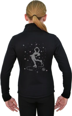 ChloeNoel JS883P Contract Elite Polartec Spiral Fleece Figure Skating Jacket With Crystals Combinations -Figure Skating Equipment Shop JS883P BB Back SS 48213.1655362114