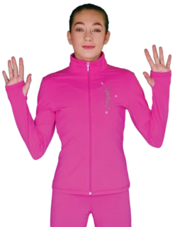 ChloeNoel JT811 Solid Fleece Fitted Elite Figure Skating Jacket W/ Mini Jump Skater Crystals Combination -Figure Skating Equipment Shop JT811 CP MJM 74192 30745.1495351315.1280.1280 94504.1540225906