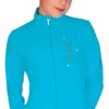 ChloeNoel JT811 Solid Fleece Fitted Elite Figure Skating Jacket W/ Mini Jump Skater Crystals Combination