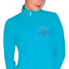 ChloeNoel JT811 Solid Fleece Fitted Elite Figure Skating Jacket W/ Blue Ribbon Crystals Combination -Figure Skating Equipment Shop JT811 RB MRB 00124.1540225909