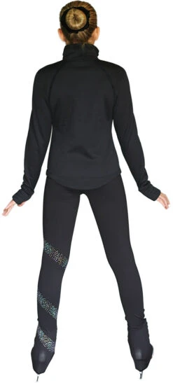 JT98 Princess Seam Fitted Figure Skating Jacket With Zipper Pocktes & Thumb Holes -Figure Skating Equipment Shop JT98 Back 1 07299.1683658050