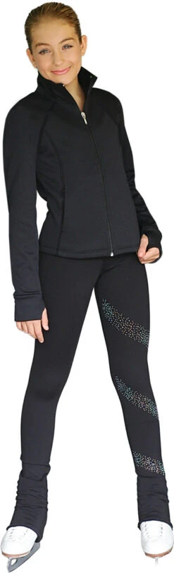 JT98 Princess Seam Fitted Figure Skating Jacket With Zipper Pocktes & Thumb Holes -Figure Skating Equipment Shop JT98 Front 65675.1683658052