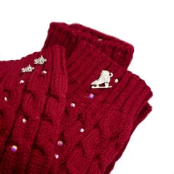 Ice Skating Leg Warmers By Brilliance & Melrose - Red -Figure Skating Equipment Shop Melrose Warmers red 72650.1659728023