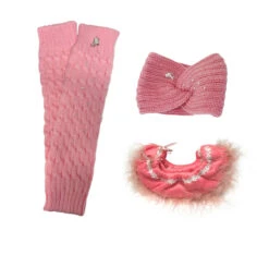 Melrose Ice Skating Warmers (Pink), Ice Skating Headband (Pink), The Sassy Ice Skating Soakers (Peach) (10% OFF)