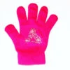 Neon Pink Skating Gloves With "Skate" Rhinestone Design (One Size) -Figure Skating Equipment Shop Neon Pink Skating Gloves with Skate Rhinestone Design 86386.1545309219