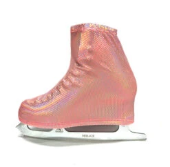 Metalic Figure Skating Boot Covers By Kami-So - Silver Flamingo