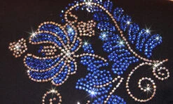 Venetta "Floral" Figure Skating Pants Silver/Sapphire -Figure Skating Equipment Shop VJ700design 89091.1540224625