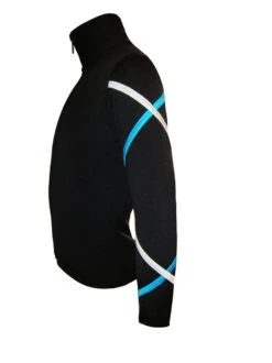 Criss Cross Fleece Ice Skating Jacket Silver/Turquoise XJ411 -Figure Skating Equipment Shop XJ211lside 68840.1540224501