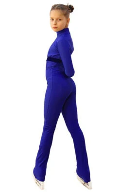 IceDress Figure Skating Overalls - Thermal - Style (Cornflower Blue With Velvet Trim) -Figure Skating Equipment Shop a208829b9b52 32482 60142 05801.1582479495