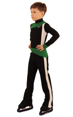 IceDress - Figure Skating Training Overalls For Boys - Skating (Black, Green And White) -Figure Skating Equipment Shop a326d4847e04 28020 82604.1582437988