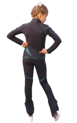 IceDress Figure Skating Outfit - Thermal - Cascade (Dark Gray With Mint Thermo-applications) -Figure Skating Equipment Shop a4e9e6eb022b 41516 69672 05859.1582439205
