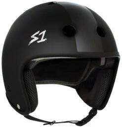 S1 Retro Lifer Helmet - Black Matte With Black Stripes- Size XXL Only (Refurbished)