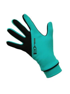 Icedress - Two Color Thermal Figure Skating Gloves "IceDress-Sport" (Emerald And Black)