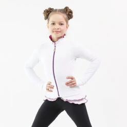 IceDress Figure Skating Outfit - Thermal - Minx (White, Purple, Black)