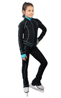 IceDress Figure Skating Thermal Jacket -Todes(Black With Turquoise Line) -Figure Skating Equipment Shop b2313be9f8653ad2607290e82e7b382e 26731 67274 90289 11998 90800 49989 52408 24295.1582448129