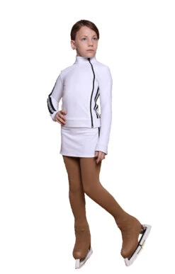 IceDress Figure Skating Jacket - Thermal - Olympus (White With Black Lamps) -Figure Skating Equipment Shop b48db8736213 90979 88377.1601498541
